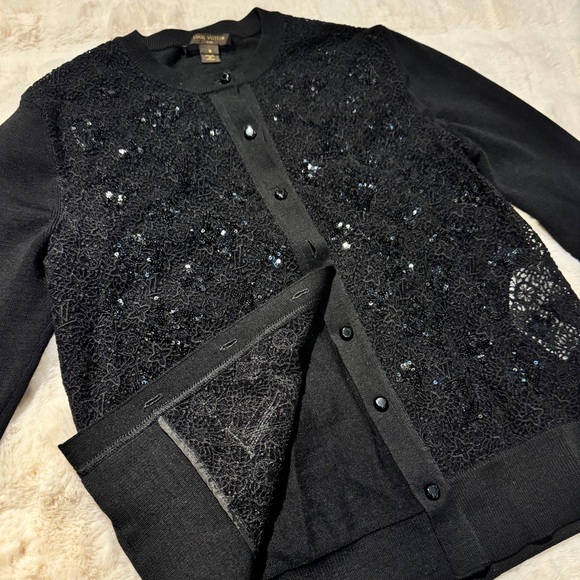 Louis Vuitton Sweaters - Louis Vuitton Embroidered Wool Sweater Cardigan